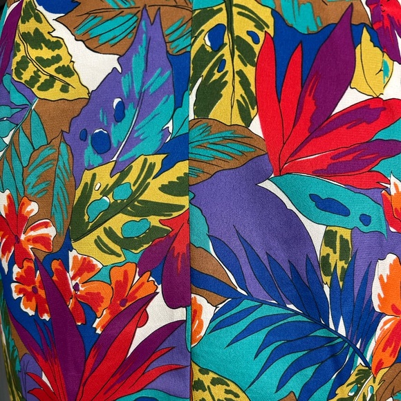 Andrea Gayle Tropical Floral Vintage Dress Size 10 Vintage 80s/90s Floral Dress - Picture 10 of 14